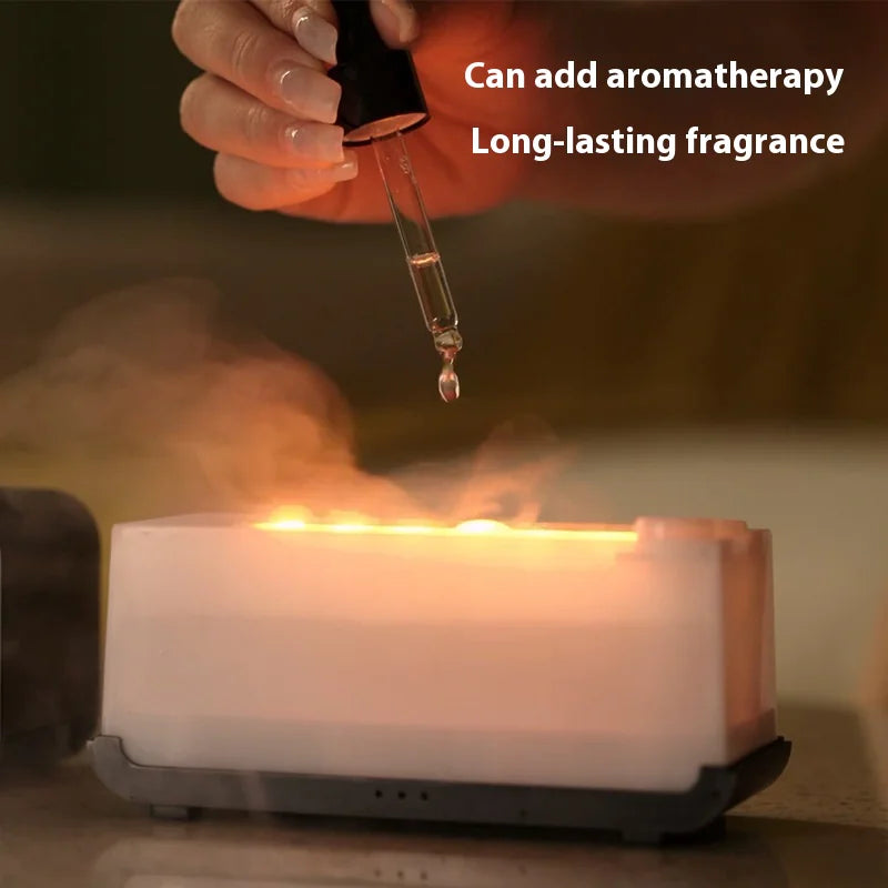 Timing Simulation Aroma Diffuser USB Flame Humidifier