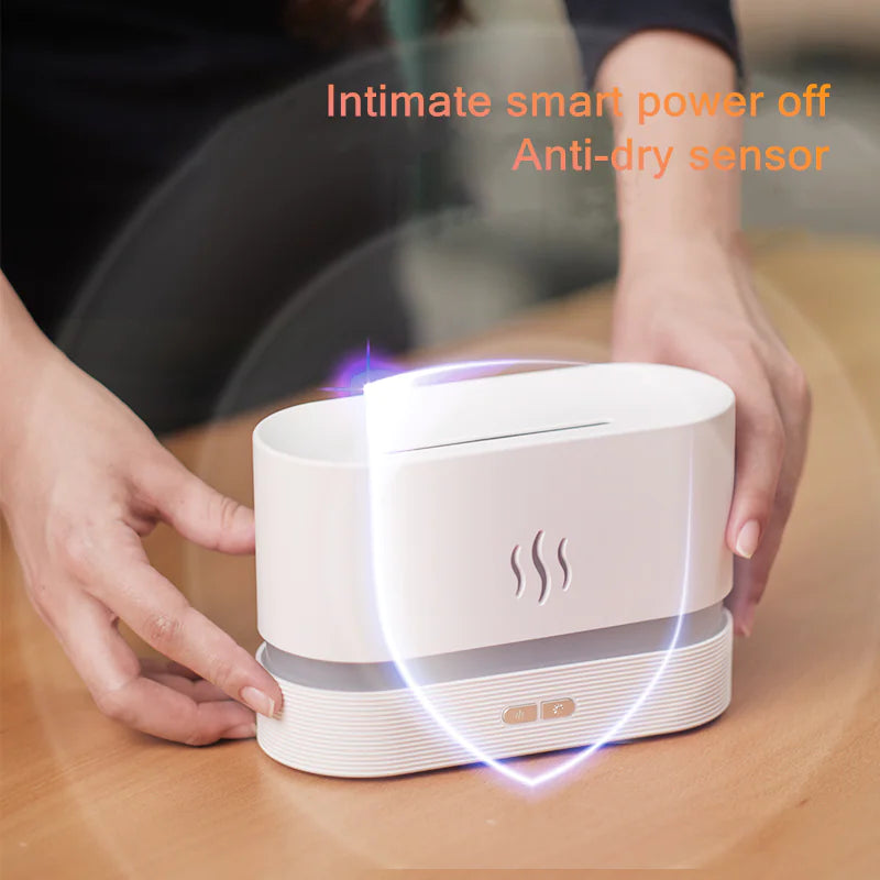 USB Flame Essential Oil Diffuser 180ML Ultrasonic Aroma Humidifier